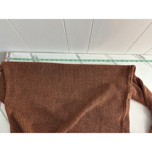 32 Bar Blues Sweater Mens XL Knit Crew Neck Pullover Orange Lagenlook Capsule - Picture 7 of 7